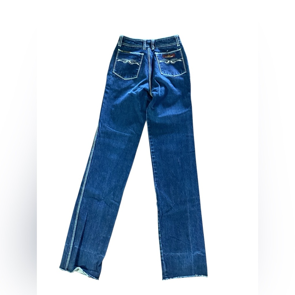 VTG Jordache white side stripe high rise straight leg Size 27 x L - Picture 2 of 7